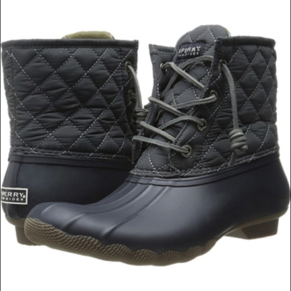 Sperry Duck Boots Womens Navy